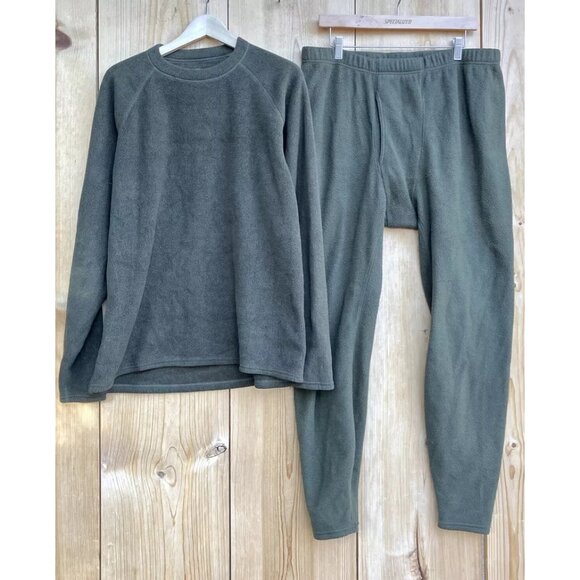 Cabela’s Fleece Top and Bottom Underwear Set Mens Sz XLT - Picture 1 of 4